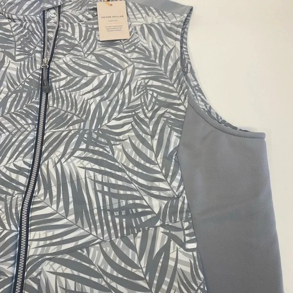 NWT Peter Millar Crown Performance Quilted Fuse Elite Hybrid Vest Gale Grey $200